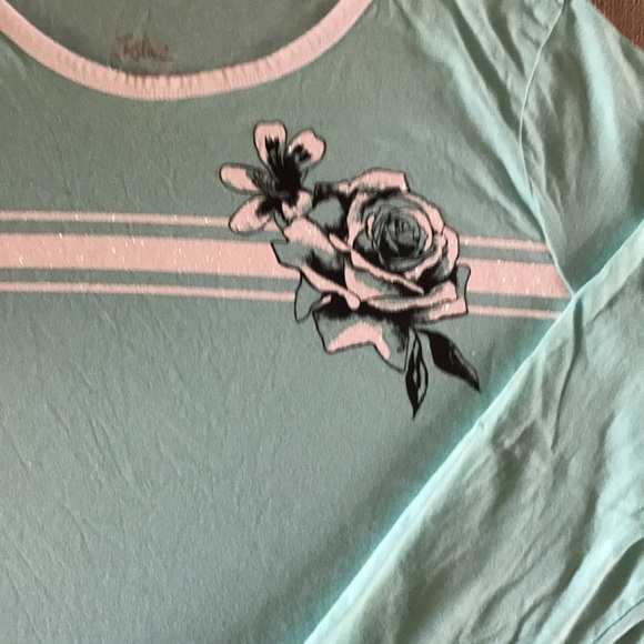 Justice Long-sleeve Tee Shirt, Rose print, for bigger kid - Picture 3 of 4